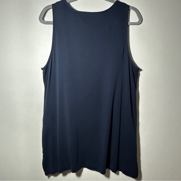 Chico's Navy Sleeveless Pima Cotton Pocket Tunic Women's Top Size 3 (XL) - Picture 6 of 6